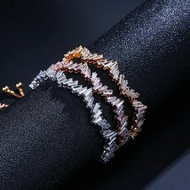 Cuff Bracelet with Baguette Diamonds in Gold Plate (lab-created) - $23.00