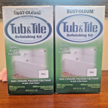 (2) Rust-Oleum 7860519 Tub And Tile Refinishing 2-Part Kit WHITE 32 oz S... - $72.55