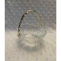 Vintage Crystal Mikasa Gold Handled Basket - £15.46 GBP