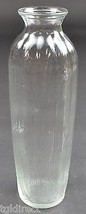 FTDA Clear Glass Ribbed Pattern Bud Vase 9&quot; Tall Home Decor Bouquet Flower - $9.74