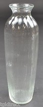 FTDA Clear Glass Ribbed Pattern Bud Vase 9&quot; Tall Home Decor Bouquet Flower - £7.71 GBP