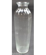 FTDA Clear Glass Ribbed Pattern Bud Vase 9&quot; Tall Home Decor Bouquet Flower - £7.78 GBP