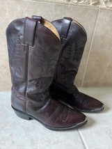 Mens Tony Lama Western Burgundy Cowboy Boots Size 10D VM2996 - £50.34 GBP