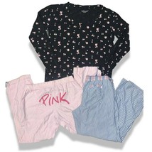 3 Piece Victoria&#39;s Secret Pink Sleep Wear Pajamas 2 Pants 1 Dress Small/... - $23.99
