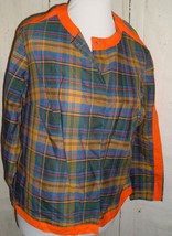 Rare Vintage Sears Sea Stars Womens snap front plaid long sleeve blouse ... - £31.61 GBP