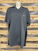 Nike Golf Gray Blade Collar Snap Button Modern Fit Shirt Men&#39;s Size XL K... - £12.40 GBP