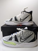 KYRIE 7 CT4040 105 WHITE/BLACK GLOW-HYPER ROYAL YOUTH SNEAKER SIZE 4.5Y - $140.29