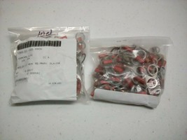 200 Pieces 3/8&quot; Red Insulated Ring Terminal Lug Connectors 22-18 Gauge Military - £13.54 GBP