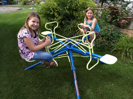 4 Seat Twirl Go Round Whirly Bird Merry-Go-Round Outdoor Child Ride On Toy New - £356.42 GBP