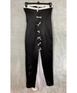 Vtg Black Evening Gown Zum Zum Niki Livas Formal Long Sheath Dress polka... - £59.75 GBP