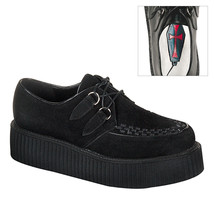 DEMONIA CRE402S/B Men&#39;s Gothic Black Suede Platform Creepers Punk Goth S... - $2,013.77 MXN