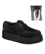 DEMONIA CRE402S/B Men&#39;s Gothic Black Suede Platform Creepers Punk Goth S... - $2,013.84 MXN