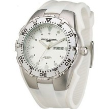 Jorg Gray JG5300-11 Men&#39;s Watch - Round White Dial White Band Stainless Accents - £52.47 GBP