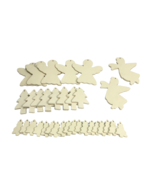 Lot of 33 Bisque Angel Christmas Trees Ornaments Ready to Paint and Fire - £26.95 GBP