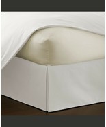 Belles &amp; Whistles 14”  White Tailored King Bed Skirt with Pleats T410419 - £21.29 GBP