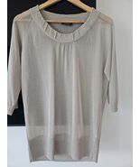 Pied A Terre Top Sheer Beige Gold 100% Silk Womens  UK16 New - €14,62 EUR
