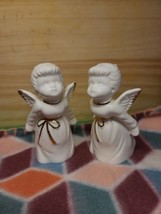 George Good Angel&#39;s White &amp; Gold &quot;Salt and Pepper Shakers 1982 Vintage - $10.93