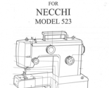 Necchi Model 523 sewing machine Instruction Manual Enlarged Hard Copy - £10.38 GBP