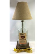 Tito&#39;s Vodka Large 1.75L Bottle TABLE LAMP Light w/ Burlap Lamp Shade &amp; ... - £63.12 GBP