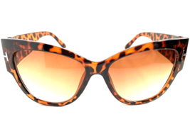 Fashionista Elegant Oversized Brown Animal Print Cat Eye Women&#39;s Sunglasses  - $12.99