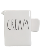 Rae Dunn CREAM Artisan Ceramics Creamer Square Boxy Milk Carton Style - £8.74 GBP