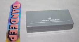 United Airlines Vintage Travel Empty Gray Toiletry Travel Container Box - $14.84