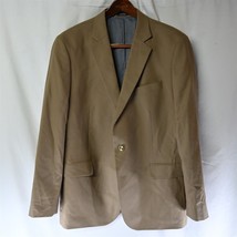 Stafford 46L Khaki 2 Gold Button Classic Wool Blazer Suit Jacket Sport Coat - £37.19 GBP