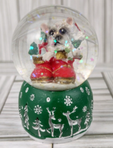 Mini Dog Shoes Christmas Snowglobe Snowflakes Schnauzer Santa Boots Snow Globe - £9.49 GBP