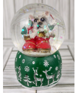 Mini Dog Shoes Christmas Snowglobe Snowflakes Schnauzer Santa Boots Snow... - £9.56 GBP