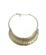 Gold Tone Collar Statement Necklace Numbered Tiles - £10.99 GBP