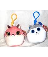 TY BRAND  Blue Coral Purse Charms. ROXIE AND SLUSH  PLUSH set of 2 - €15,14 EUR
