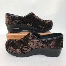 Dansko Clogs Professional Comfort Shoe Brown Crushed Velvet Size 37 6.5 Womens  - £21.71 GBP