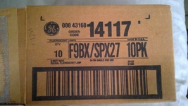 GE F9BX/SPX27 Biaxial Fluorescent lamps 9W Bi-Pin Single End Box of 10 - $25.59