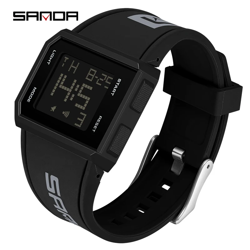 SANDA  Men&#39;s  Fashion Casual Watch for Men  LED Digital Wristwatch Waterproof  C - £92.37 GBP