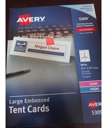 Avery Large Embossed Tent Cards Avery 5309 - $575.54 MXN