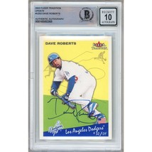 Dave Roberts Los Angeles Dodgers Signed 2002 Fleer Tradition #U252 BGS Auto 10 - $129.99