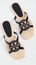 Tory Burch women&#39;s geo bombe miller espadrille slides in Black - size 6.5 - £141.41 GBP