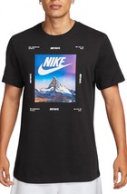 Nike men&#39;s mountain air photo t-shirt in Black - size L - £28.27 GBP