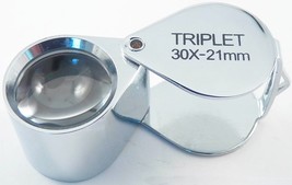 Jewelers LOUPE 30x 21mm Triplet Magnifier jewelry art coin Magnifying Eye Glass - £22.73 GBP