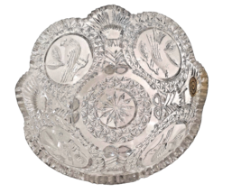 Diamond Hand Cut Crystal West Germany The Byrdes Collection Hexagonal bowl - £19.09 GBP
