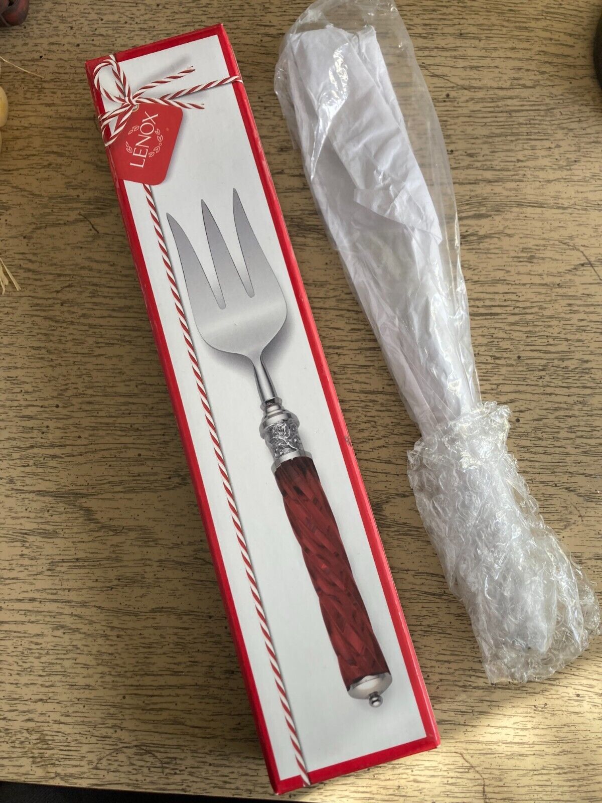 Lenox Holiday Jewel Cold Meat Serving Fork NEW in box FREE Shipping - $24.49
