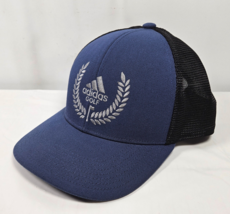 Adidas Golf Trucker Hat Wreath Cap Mesh Back Navy Blue Snapback - £11.75 GBP