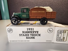 ERTL 1931 Hawkeye Stake Truck Bank with Key 1/25 JC Penney Dept Stores - £10.63 GBP