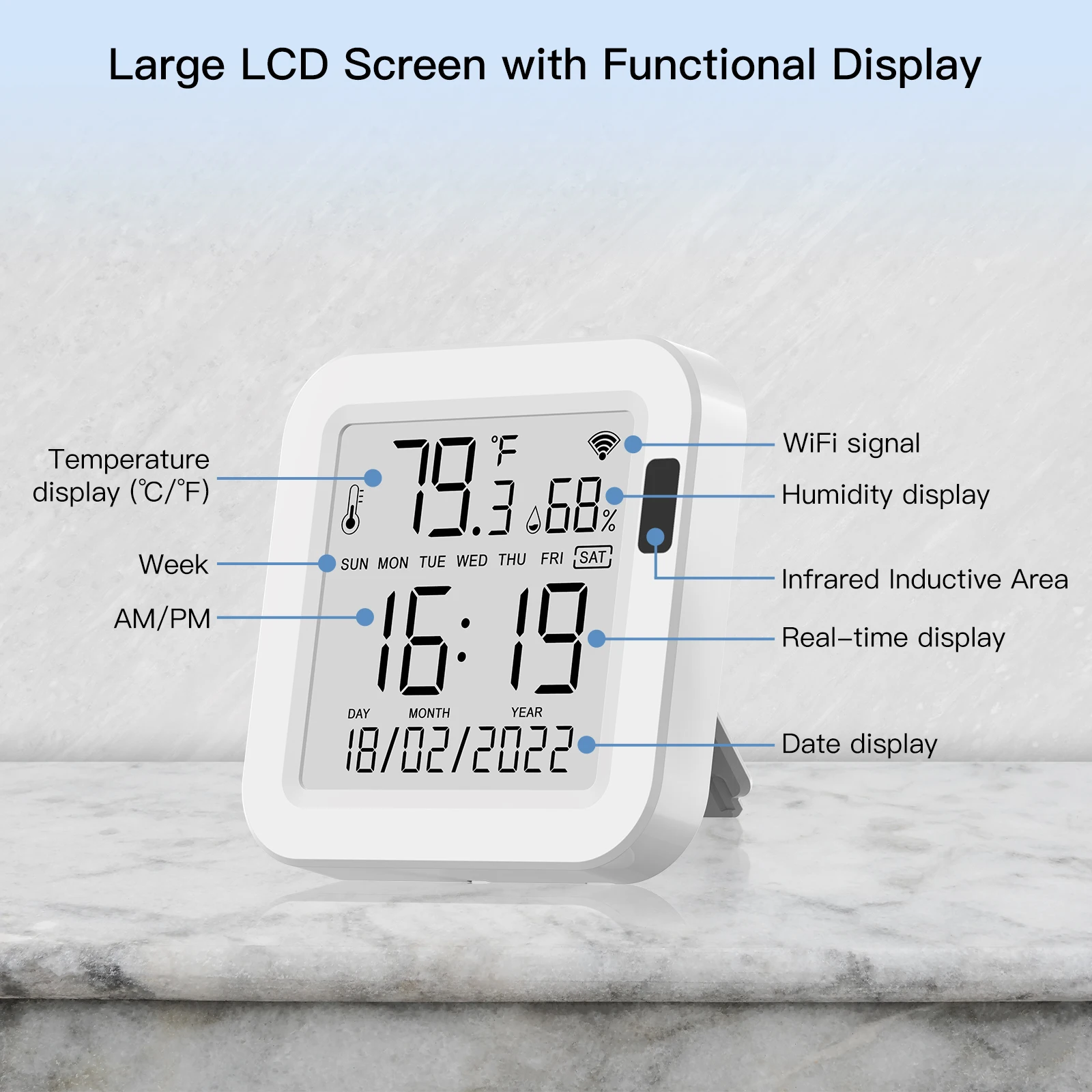 Y sensor lcd screen infrared sensing backlight smart tuya app remote control alexa thumb155 crop