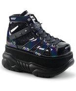 DEMONIA NEPTUNE-100 Men&#39;s Goth Punk Cyber 3&quot; Platform Black Ankle Boots ... - $2,317.88 MXN