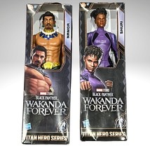 NEW Black Panther Shuri Namor Titan Hero Action Figures Wakanda Forever 2pc 12” - £18.58 GBP