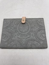 Passport Wallet Cover Suede Stamped Textured Gray Multicolor Womens Trav... - £18.90 GBP