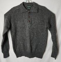 Four Winds Men L Grey Wool Pullover Sweater - £29.73 GBP