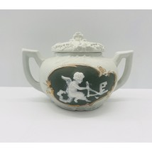 Vintage Schafer &amp; Vater Germany Art Nouveau Teapot Cherub Birds Porcelai... - $39.59