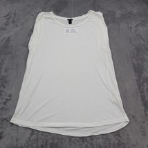 J Crew Shirt Womens M White Sleeveless Boat Neckline Casual Pullover Top - £17.97 GBP